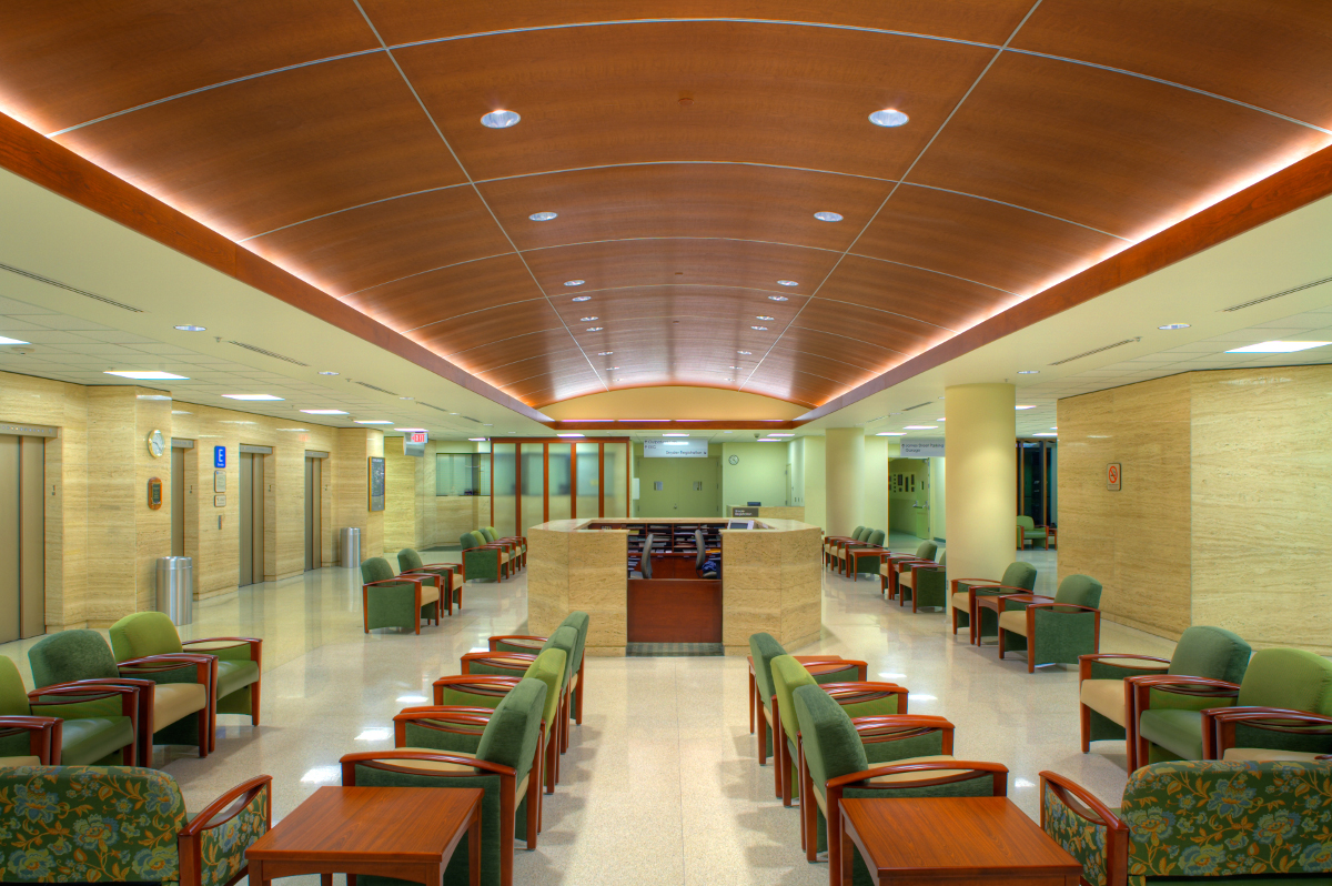 Interior photos of Allegheny General Hospital Snyder Lobby