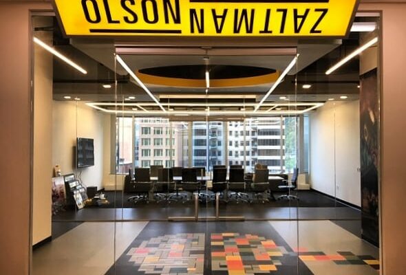 the entrance to Olson Zaltman